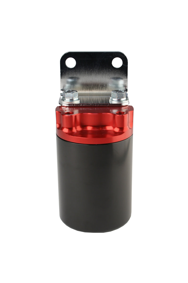 Aeromotive SS Series Billet Canister Style Fuel Filter Anodized Black/Red - 10 Micron Fabric Element-thumbmail-5