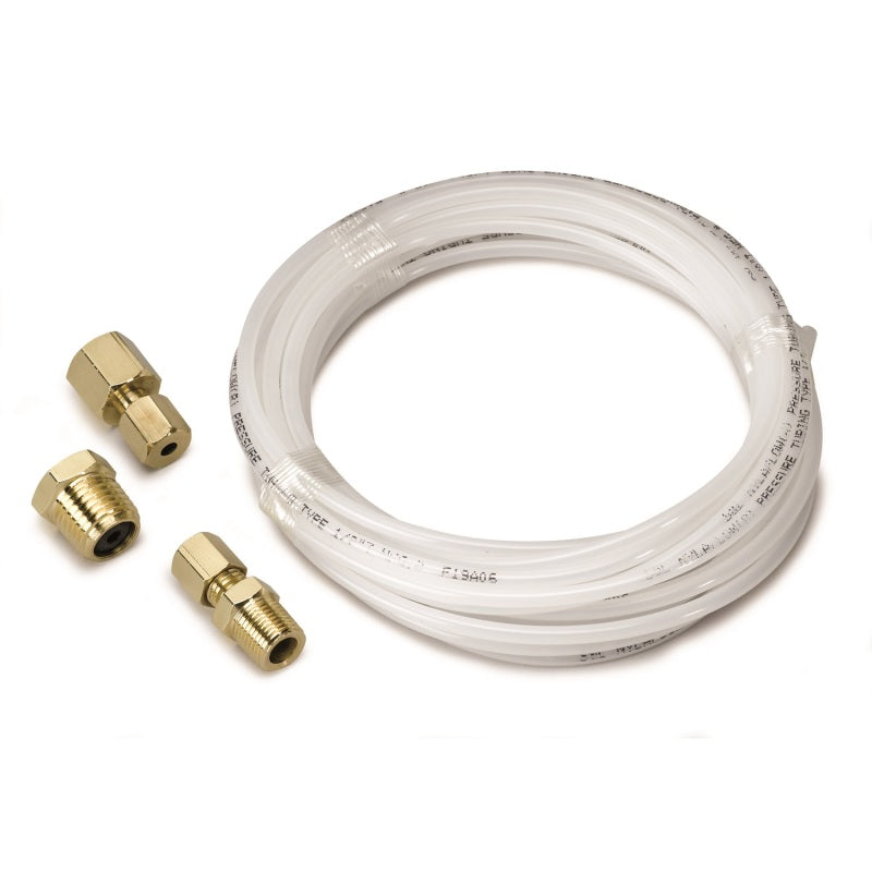 Autometer 12 Foot Nylon Tubing 1/8in. w/ 1/8in. Brass Compression Fittings