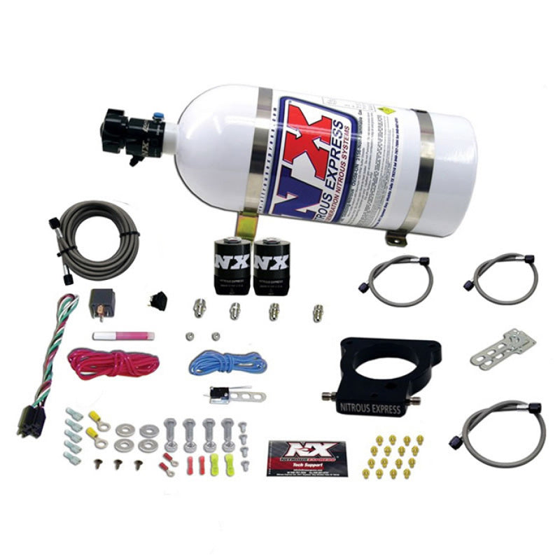 Nitrous Express GM LS 78mm 3-Bolt Nitrous Plate Kit (50-350HP) w/10lb Bottle-thumbmail-2