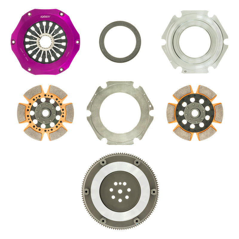 Exedy 96-06 Mitsubishi Lancer Evo (Gen 4-7) Hyper Twin Cerametallic Clutch Rigid Disc Pull Type-thumbmail-3