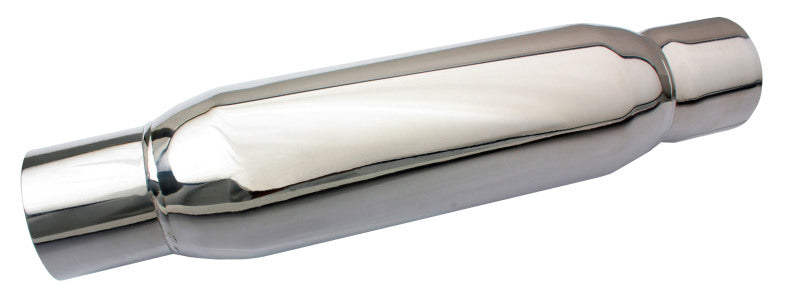 Moroso Spiral Flow Racing Muffler - 3.5in Inlet/Outlet - Reduced Noise Levels - Stainless Steel-thumbmail-1