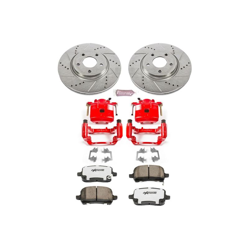 Power Stop 05-06 Chevrolet Cobalt Front Z26 Street Warrior Brake Kit w/Calipers-thumbmail-1
