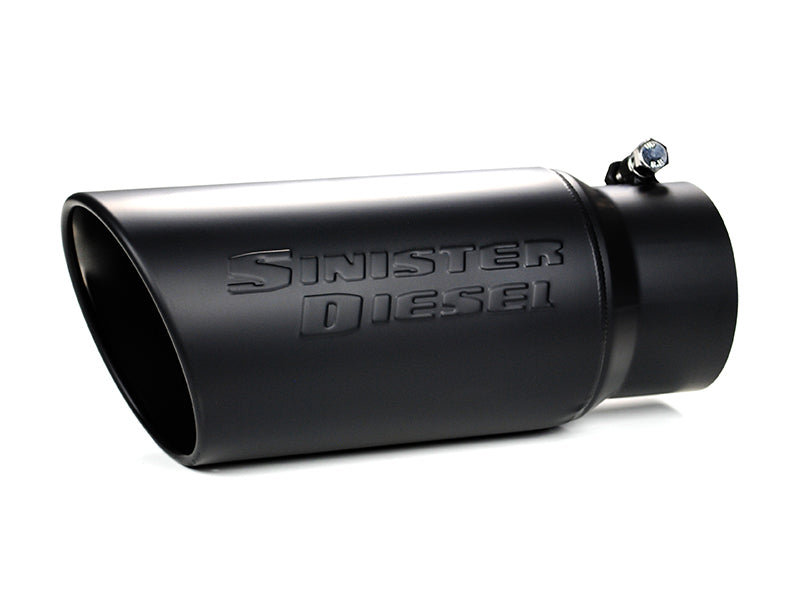 Sinister Diesel Universal Black Ceramic Coated Stainless Steel Exhaust Tip (4in to 5in)-thumbmail-2