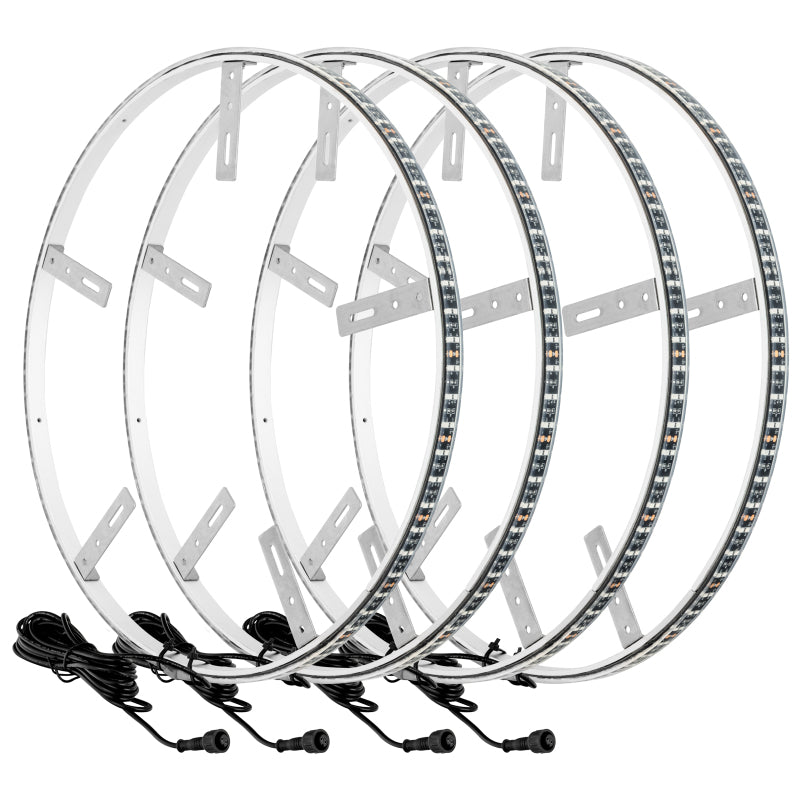 Oracle LED Illuminated Wheel Rings - Double LED - White-thumbmail-2