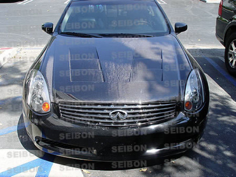 Seibon 03-07 Infiniti G35 Coupe TS Carbon Fiber Hood-thumbmail-2