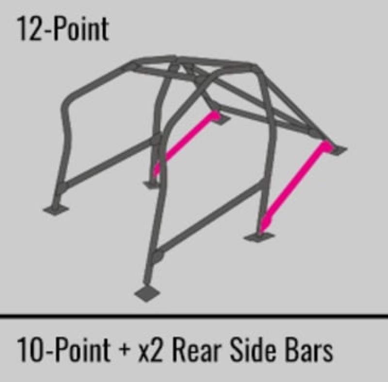 Cusco SFTY21 2-Pssgr 12pt BLK Around Dash Roll Cage 95-01 Acura Integra Type R (DC2) (S/O/No Cancel)-thumbmail-1