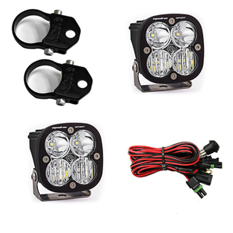 Baja Designs Squadron Sport Polaris LED Light Pods w/ 1.75in Harness/Vertical Mounts Kit-thumbmail-1