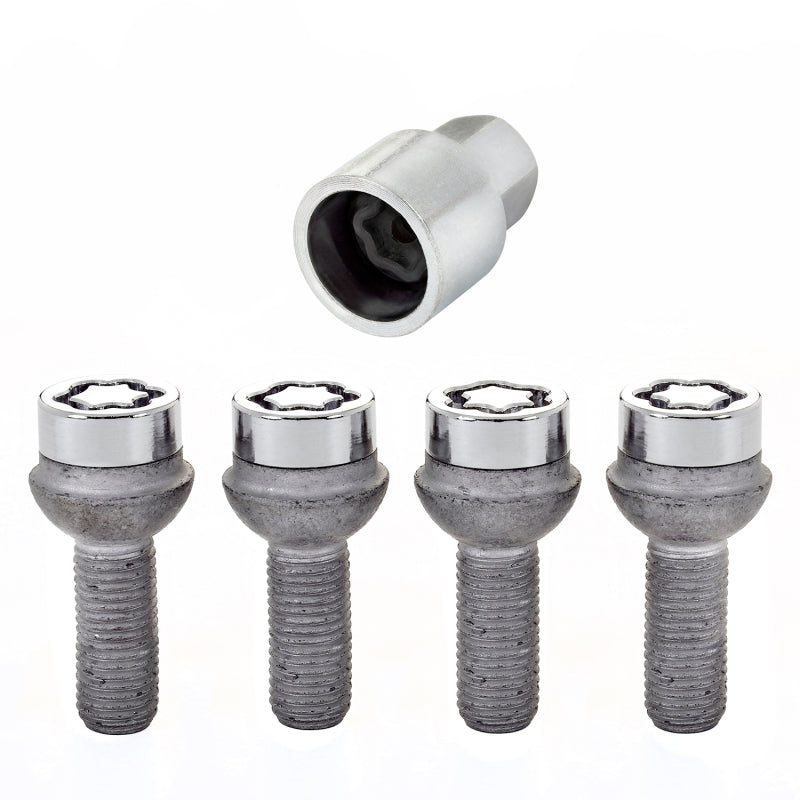 McGard Wheel Lock Bolt Set - 4pk. (Radius Seat) M12X1.5 / 17mm Hex / 27.9mm Shank Length - Chrome-thumbmail-2