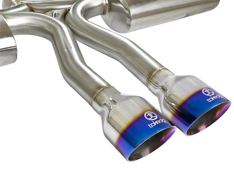 aFe Takeda 3in 304 SS Cat-Back Exhaust System w/ Blue Tips 2017+ Honda Civic Si 4Dr I4 1.5L (t)-thumbmail-6