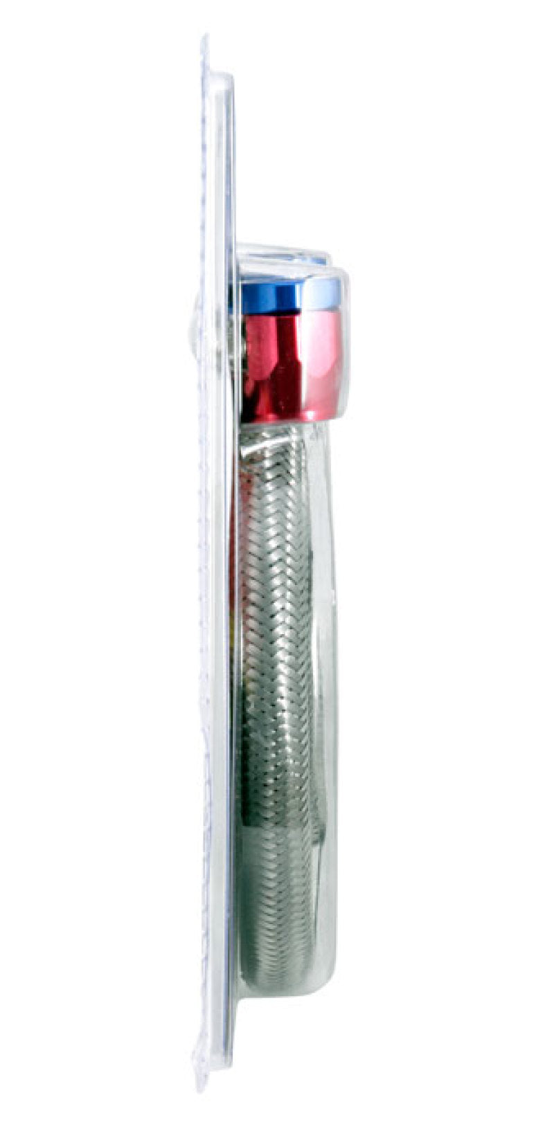 Spectre Stainless Steel Flex Fuel Line 3/8in. ID - 3ft. w/Clamps Red/Blue-thumbmail-9