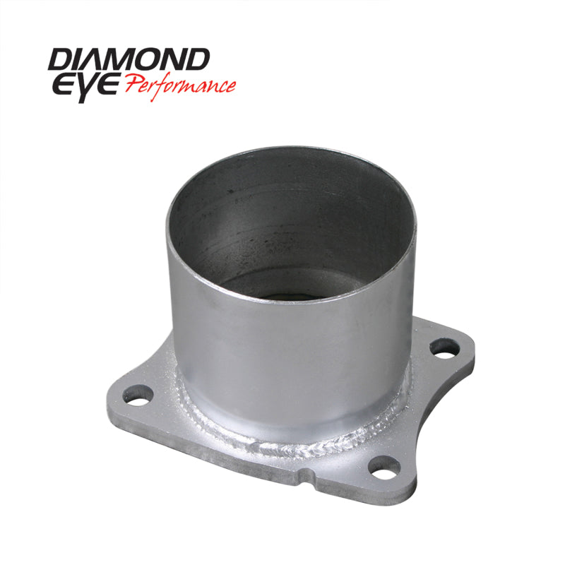 Diamond Eye ADAPTER 4-BOLT FLANGE 4in INNER DIA CLAMP-ON AL: 01-05 CHEVY/GMC 6.6L 2500/3500 CHV-FBA-thumbmail-2