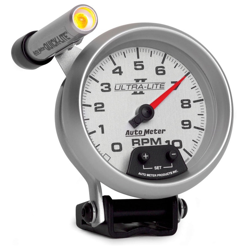 Autometer Ultra-Lite II 3-3/4in 10000 RPM Pedestal Mount Mini-Monster Tachometer-thumbmail-3