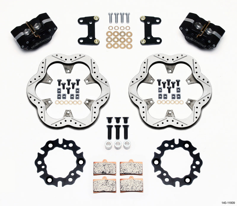 Wilwood GP320 Front Kit Top Mount 10.50in SuperAlloy Vntd Rtr Asph Midget-thumbmail-1