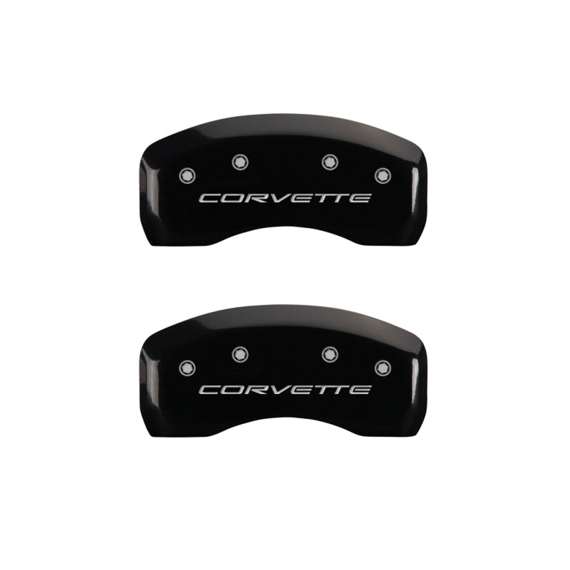 MGP 4 Caliper Covers Engraved Front & Rear C5/Corvette Black finish silver ch-thumbmail-5