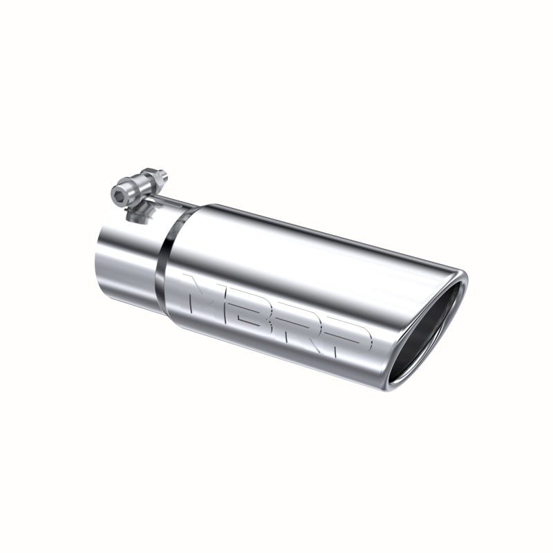 MBRP Universal Tip 3in O.D. Angled Rolled End 3 inlet 10 length-thumbmail-2