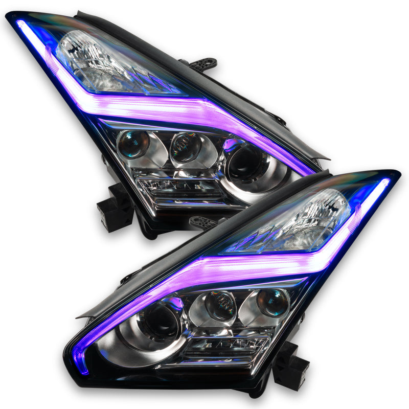 Oracle 15-21 Nissan GT-R RGB+W Lightning Bolt Headlight DRL Upgrade Kit ColorSHIFT w/ BC1 Controller-thumbmail-13