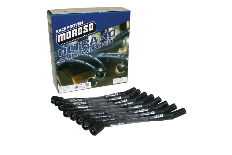 Moroso GM LT Ignition Wire Set - Ultra 40 - Sleeved - 9.25in Wire (Use w/Part No 68494/68496) -Black-thumbmail-1