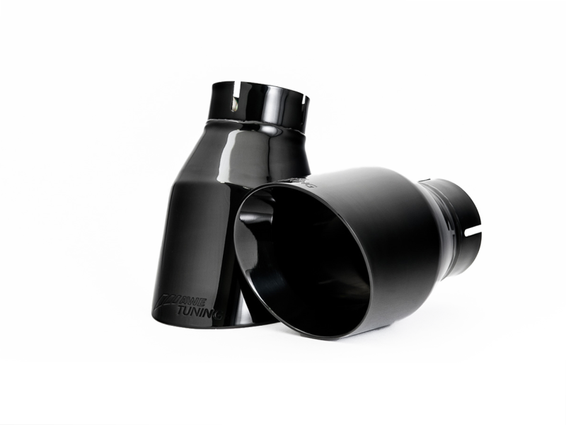 AWE Tuning Audi B9 A4 Track Edition Exhaust Dual Outlet - Diamond Black Tips (Includes DP)-thumbmail-6