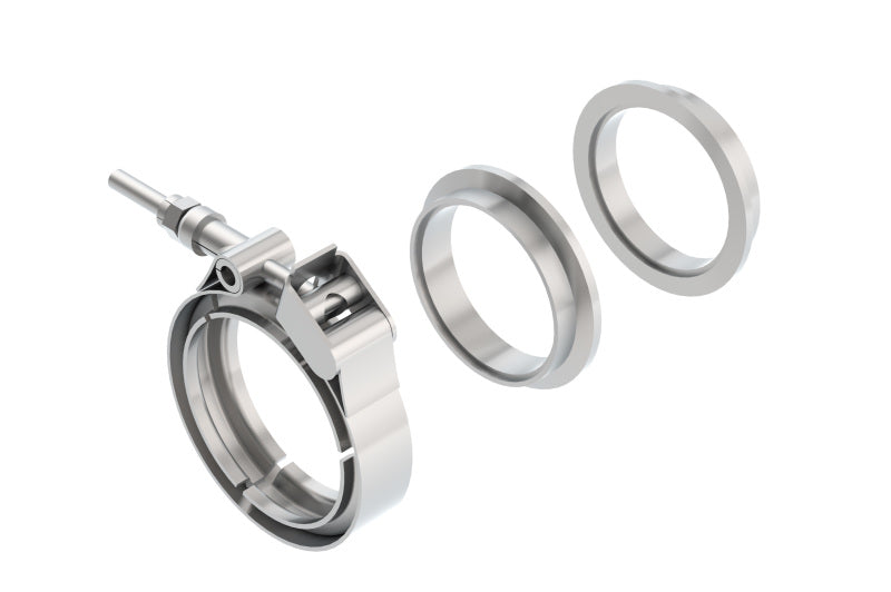 Borla Universal 2.25in Stainless Steel 3pc V-Band Clamp w/ Male and Female Flanges-thumbmail-2