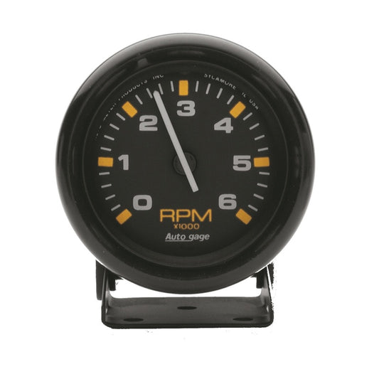Autometer Autogage 2-3/4in Black 6,000 RPM Pedestal Mount Mini Tachometer