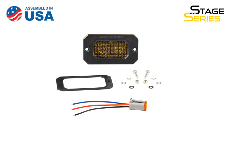 Diode Dynamics Stage Series 2in LED Pod Sport - Yellow Combo Flush ABL (Single)-thumbmail-6