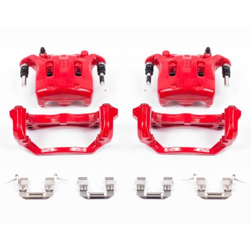 Power Stop 08-12 Infiniti EX35 Front Red Calipers w/Brackets - Pair-thumbmail-1