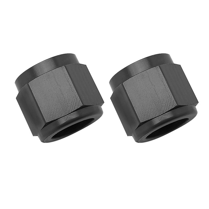 Russell Performance -6 AN Tube Nuts 3/8in dia. (Black) (2 pcs.)-thumbmail-3
