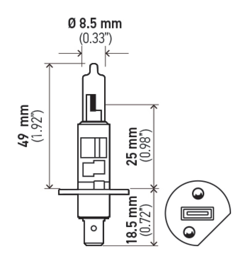 Hella Optilux H1 12V/55W XY Yellow Bulb-thumbmail-5