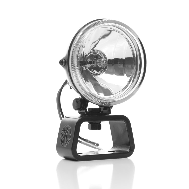 KC HiLiTES Rally 400 4in. Round Halogen Light 55w Spread Beam (Pair Pack System) - Black-thumbmail-4