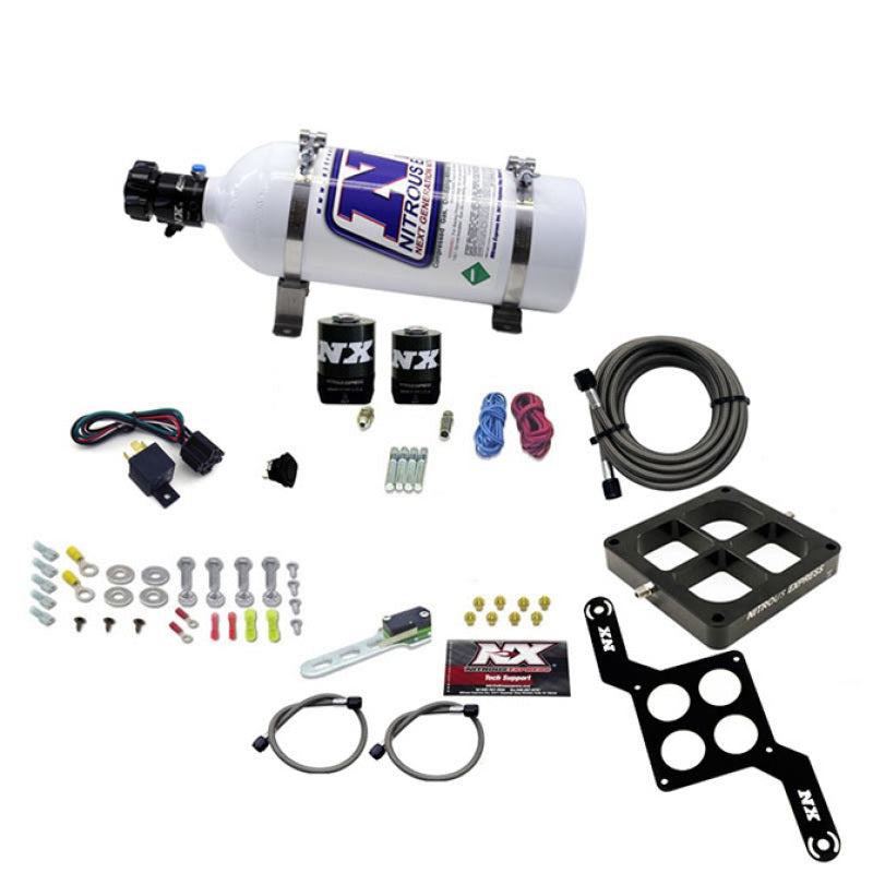 Nitrous Express Dominator Single Entry Billet Crossbar RNC Nitrous Kit (250-750HP) w/5lb Bottle-thumbmail-2