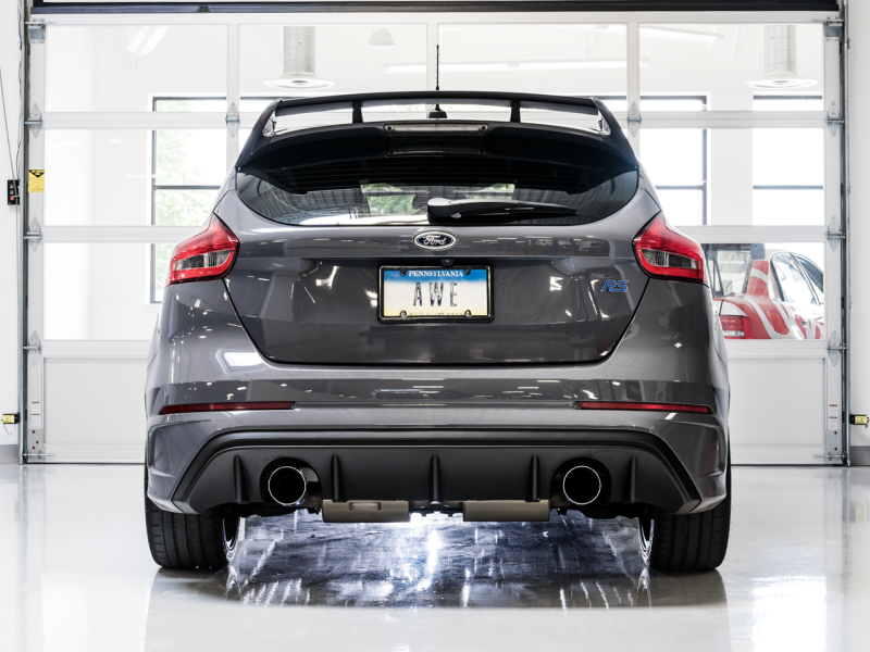 AWE Tuning Ford Focus RS Touring Edition Cat-back Exhaust- Resonated - Chrome Silver Tips-thumbmail-7