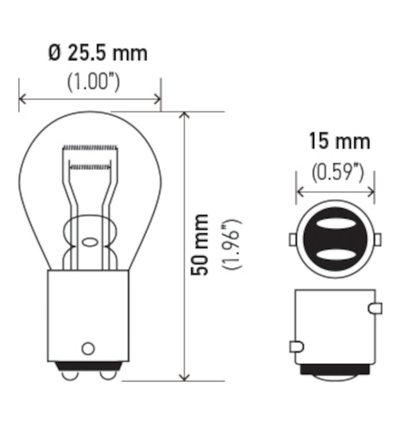 Hella Bulb 1157 12V 27/8W BAY15d S8-thumbmail-4