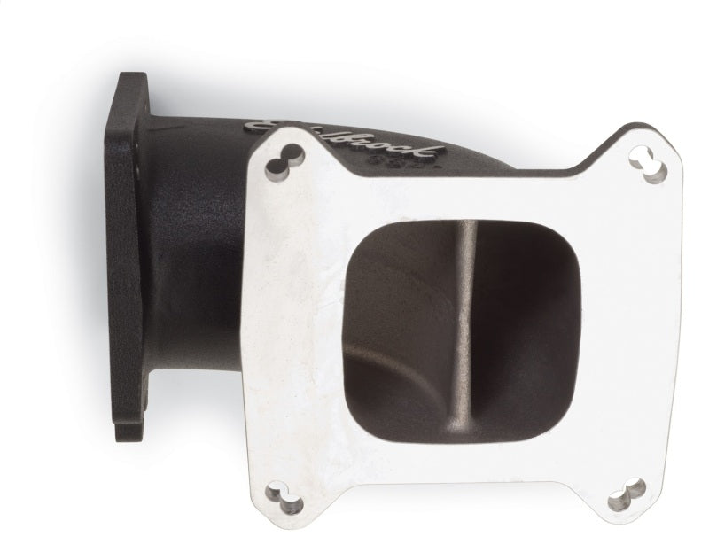 Edelbrock High Flow Intake Elbow 95mm Throttle Body to Square-Bore Flange Black Finish-thumbmail-13
