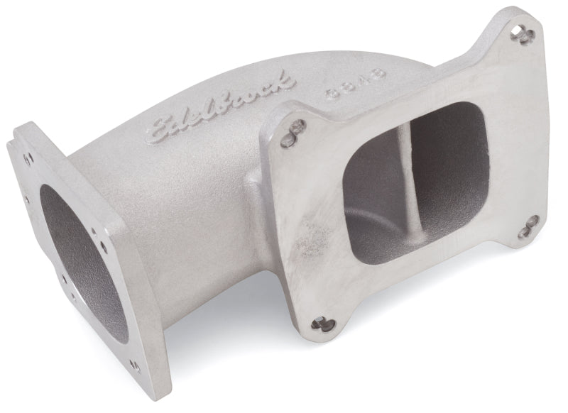 Edelbrock Low Profile Intake Elbow 90mm Throttle Body to Square-Bore Flange As-Cast Finish-thumbmail-10