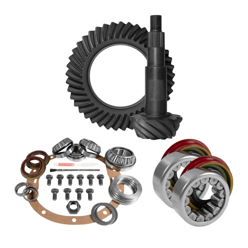 Yukon 8.6in GM 3.73 Rear Ring & Pinion Install Kit Axle Bearings and Seal-thumbmail-1