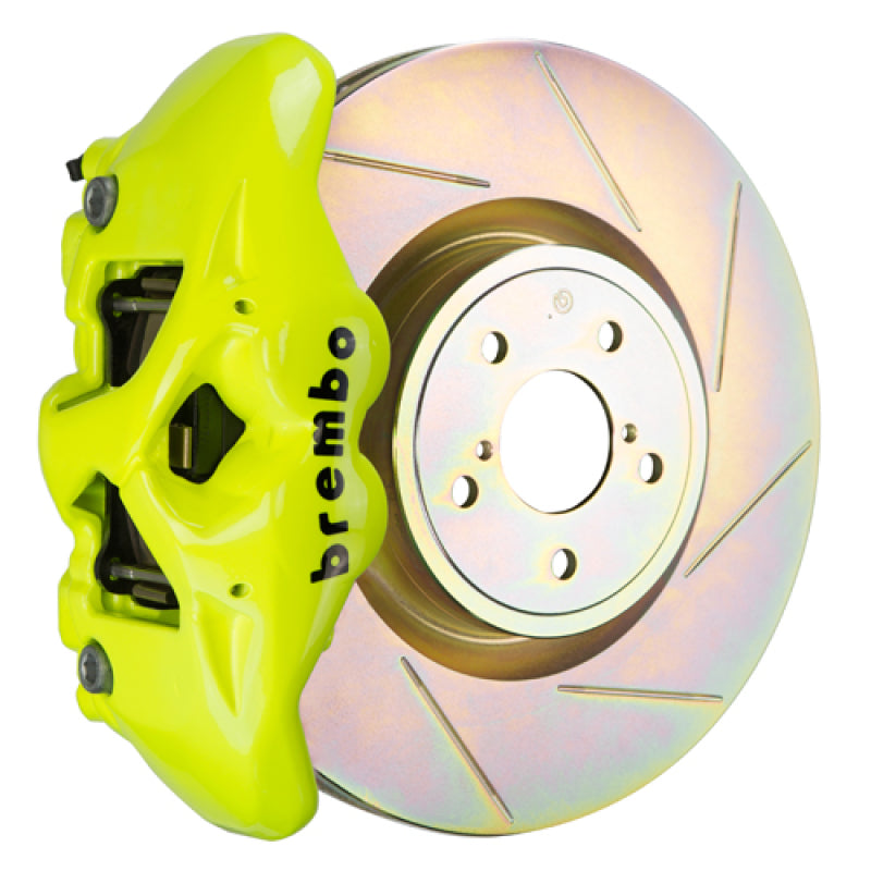 Brembo 15-21 WRX (VA) Front GT BBK 4 Piston Cast 326 x30 1pc Rotor Slotted Type-1- Fluo. Yellow-thumbmail-1