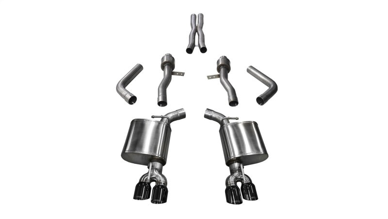Corsa 17-18 Dodge Challenger 5.7L V8 Sport Cat-Back Dual Rear Exit w/3.5in Black Tips-thumbmail-1