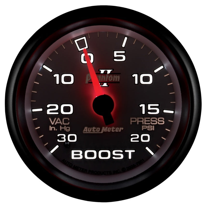 AutoMeter Gauge Vac/Boost 2-5/8in. 30Inhg-20PSI Mechanical Phantom II-thumbmail-3