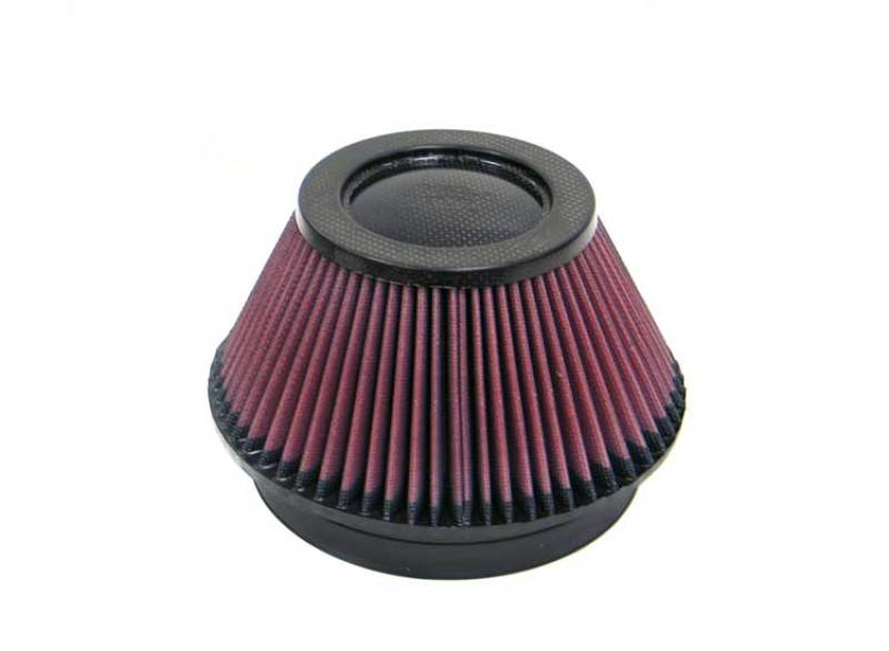 K&N Universal Round Tapered Carbon Fiber Air Filter 6in Flg ID Centered/7.5in B OD/4.5in T OD/4in H-thumbmail-2