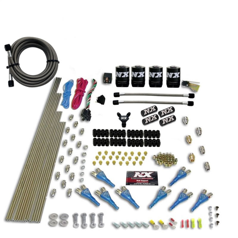 Nitrous Express 8 Cyl Shark Direct Port 4 Solenoids Nitrous Kit (200-600HP) w/o Bottle-thumbmail-2