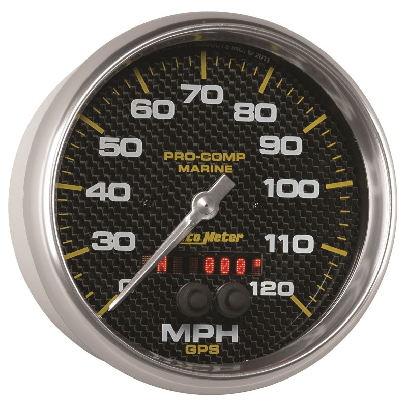 Autometer Marine Carbon Fiber 5in 120mph GPS Speedometer-thumbmail-2