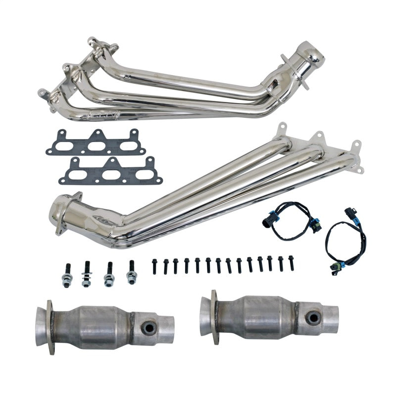 BBK 10-11 Camaro V6 Long Tube Exhaust Headers With Converters - 1-5/8 Chrome-thumbmail-3