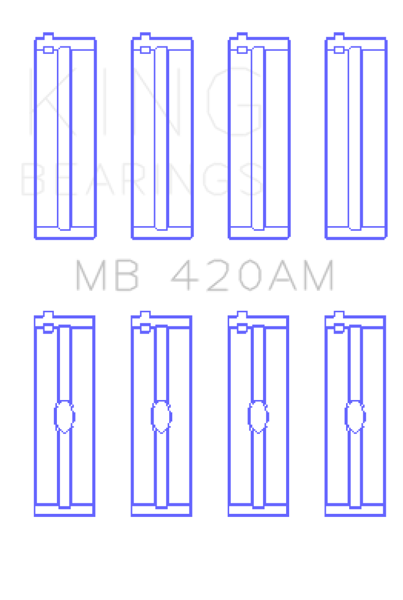 King Ford Zephyr V6 (Size +0.10) Main Bearing Set-thumbmail-2