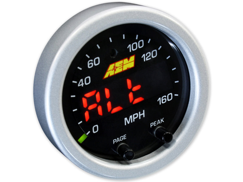 AEM X-Series 0-160 MPH Black Bezel w/ Black Face GPS Speedometer Gauge-thumbmail-6
