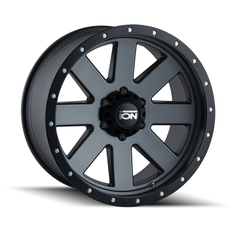 ION Type 134 18x10 / 5x139.7 BP / -19mm Offset / 108mm Hub Matte Gunmetal/Black Beadlock Wheel-thumbmail-2