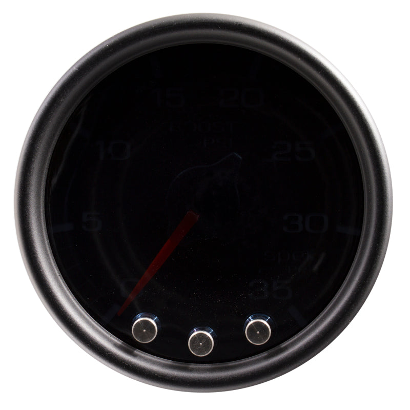 Autometer Spek-Pro Gauge Boost 2 1/16in 35psi Stepper Motor W/Peak & Warn Blacksmoke//Black-thumbmail-2