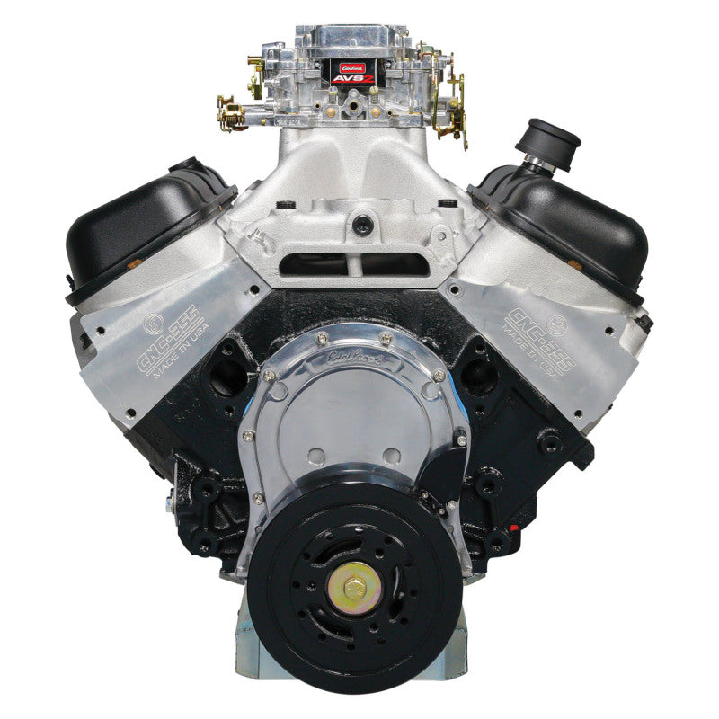 Edelbrock Crate Engine Edelbrock/Pat Musi 555 RPM XT BBC 675 HP Stock Exhaust Port Location-thumbmail-14