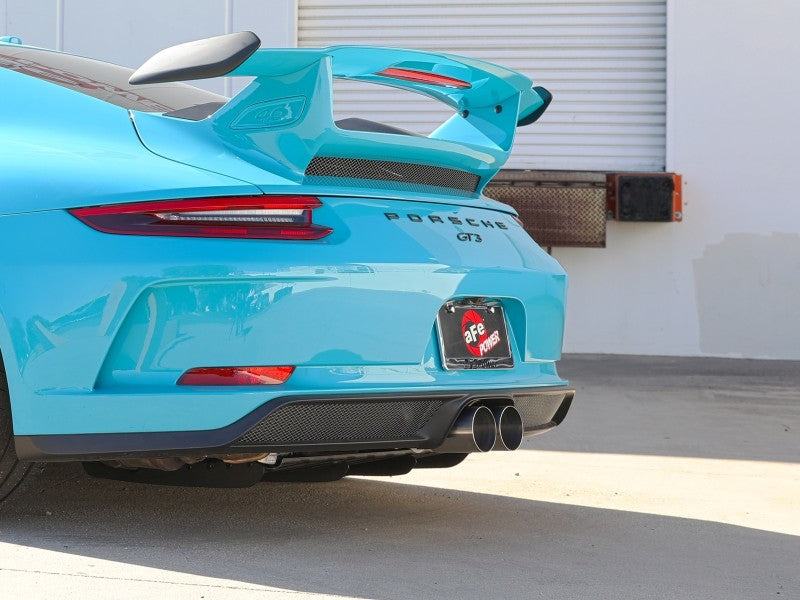 afe 14-16 Porsche 911 GT3 991.1 H6 3.8L MACH Force-Xp 304 SS Cat-Back Exhaust System w/ Brushed Tips-thumbmail-2