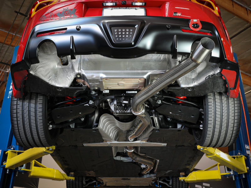 aFe POWER Takeda 2020 Toyota Supra L6-3.0L (t) 3.5in 304 SS CB Exhaust 4in Brushed Finish Tip-thumbmail-4