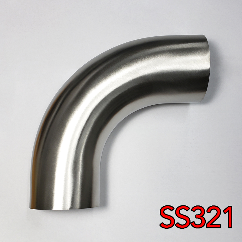 Stainless Bros 2in SS321 1.50in Diameter 1D / 3in CLR 16 Gauge 90 Degree Elbow w/Leg Mandrel Bend-thumbmail-1